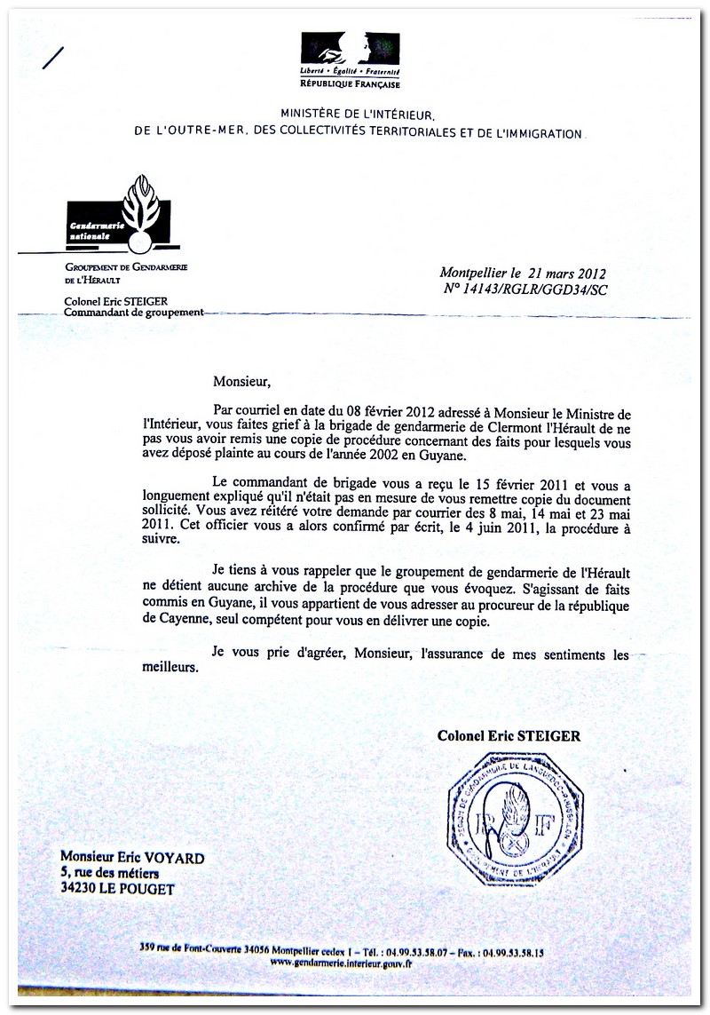 Injustice Flagrante: N° 24_GENDARMERIE DE CLERMONT L’HÉRAULT